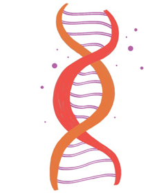 Illustration of DNA symbolizing biologic treatments for psoriasis