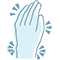 Illustration of hand with RA symptoms