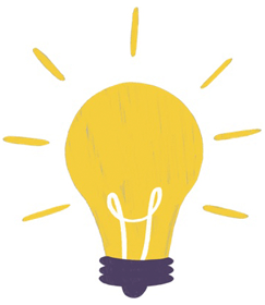 Illustration of a light bulb symbolizing light therapy for psoriasis