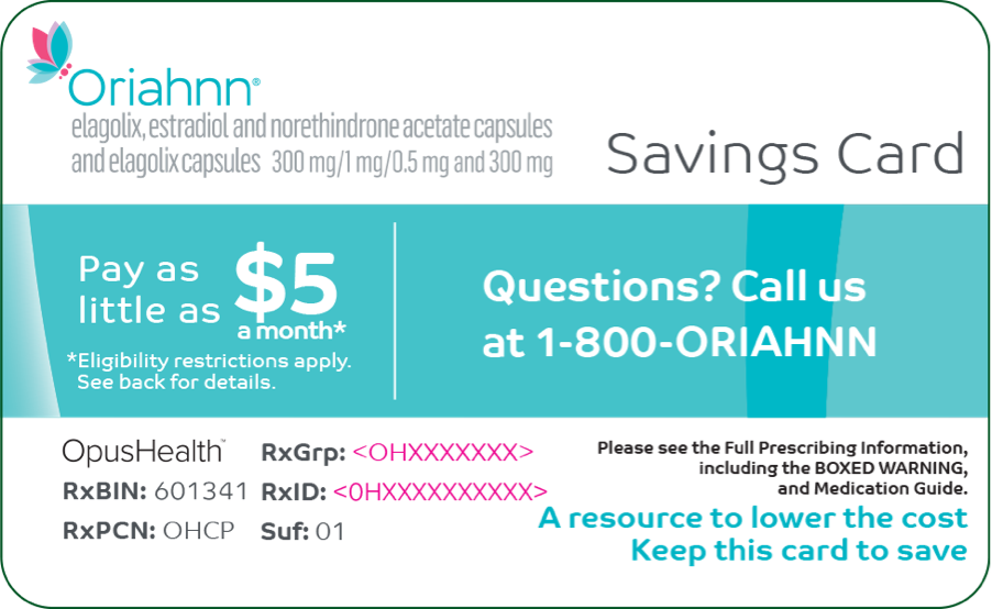 ORIAHNN® Savings Card.
