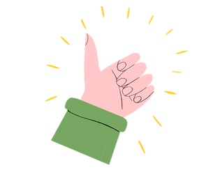 Illustration of a thumbs up