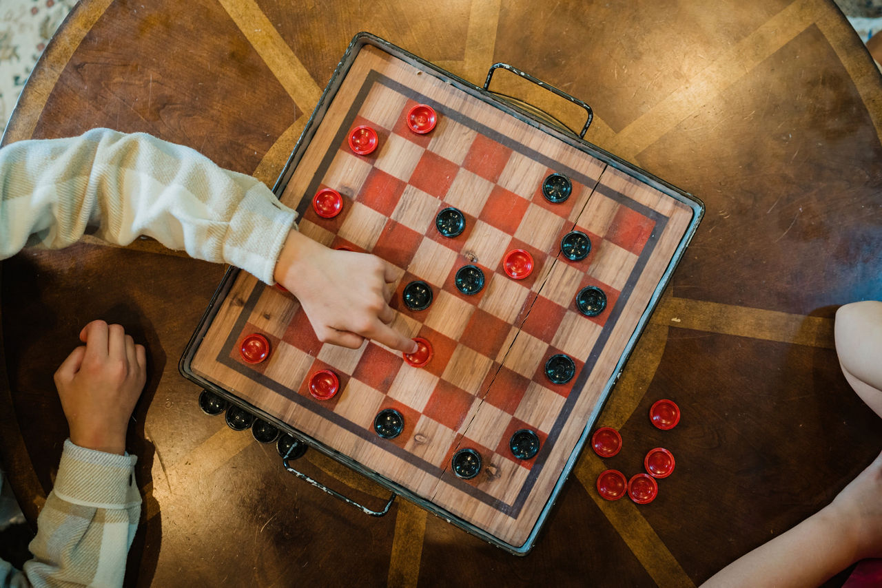 Playing  checkers