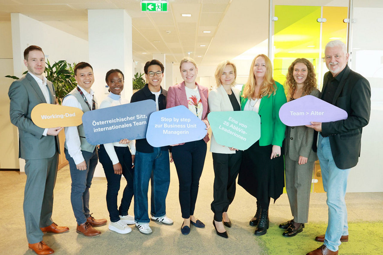 Das Team von AbbVie präsentiert die Kernfaktoren für Diversity und Vertrauen