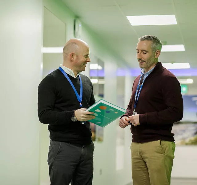 Abbvie two men hallway