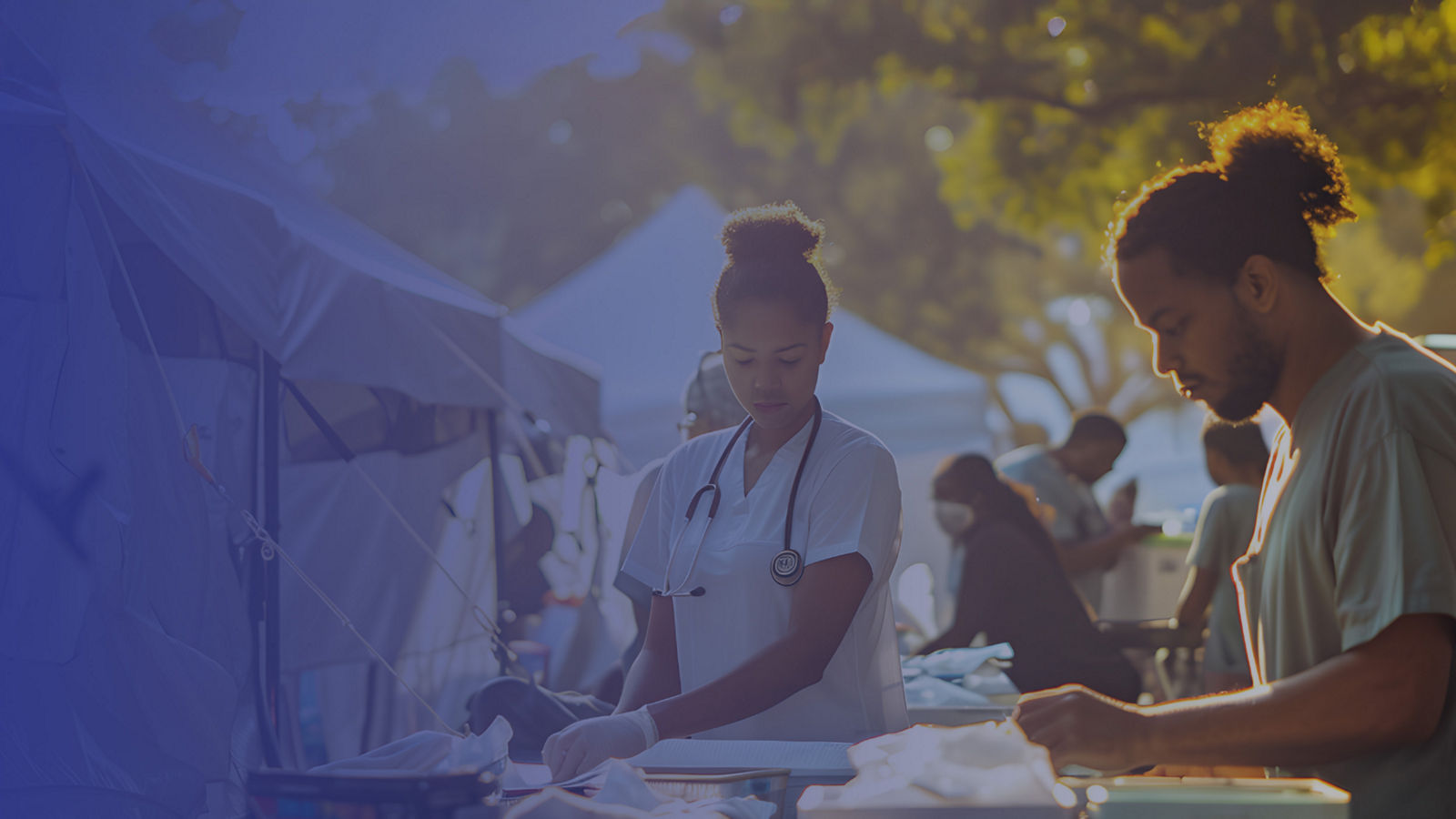 Two health care workers