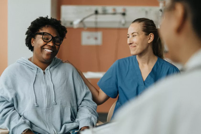 woman and nurse together