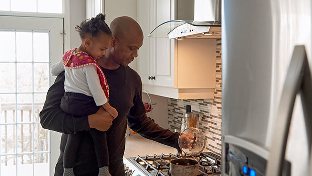 daughter dad cooking