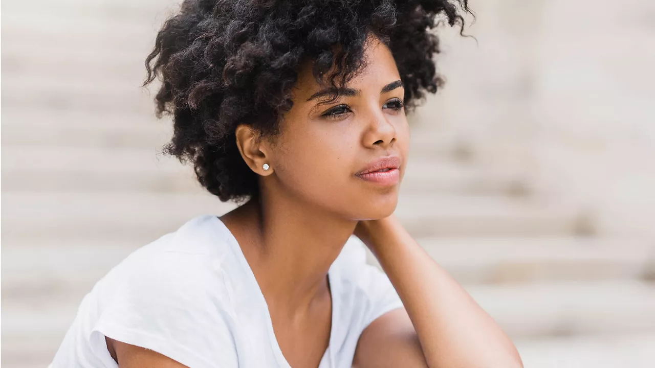 woman sitting 
