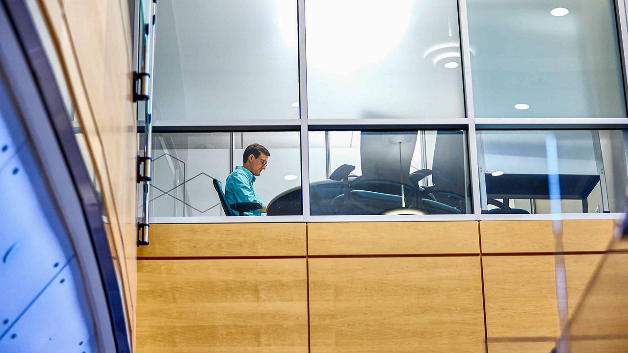 man in office