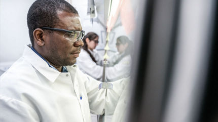 man scientist in lab