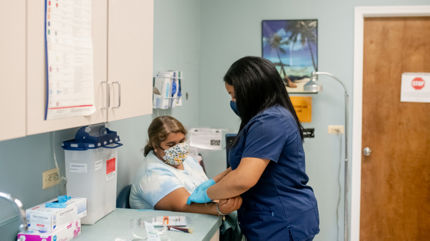 nurse with patient