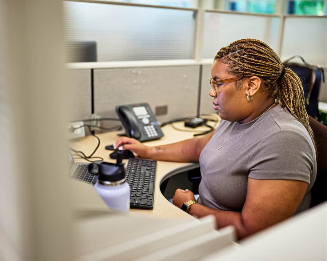 woman at desk