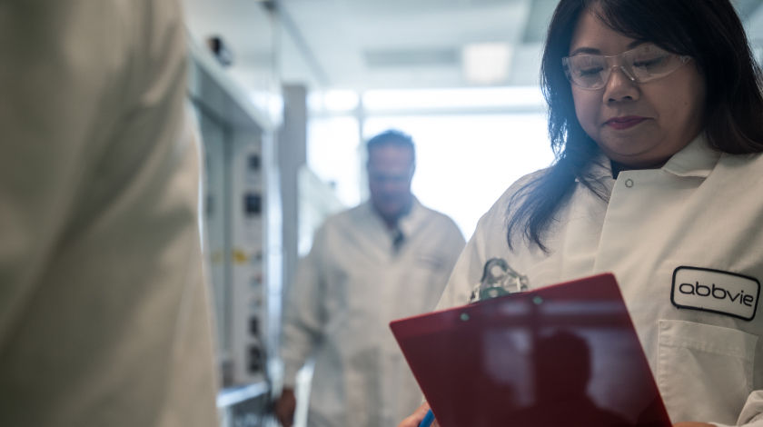 woman scientist with clipboard